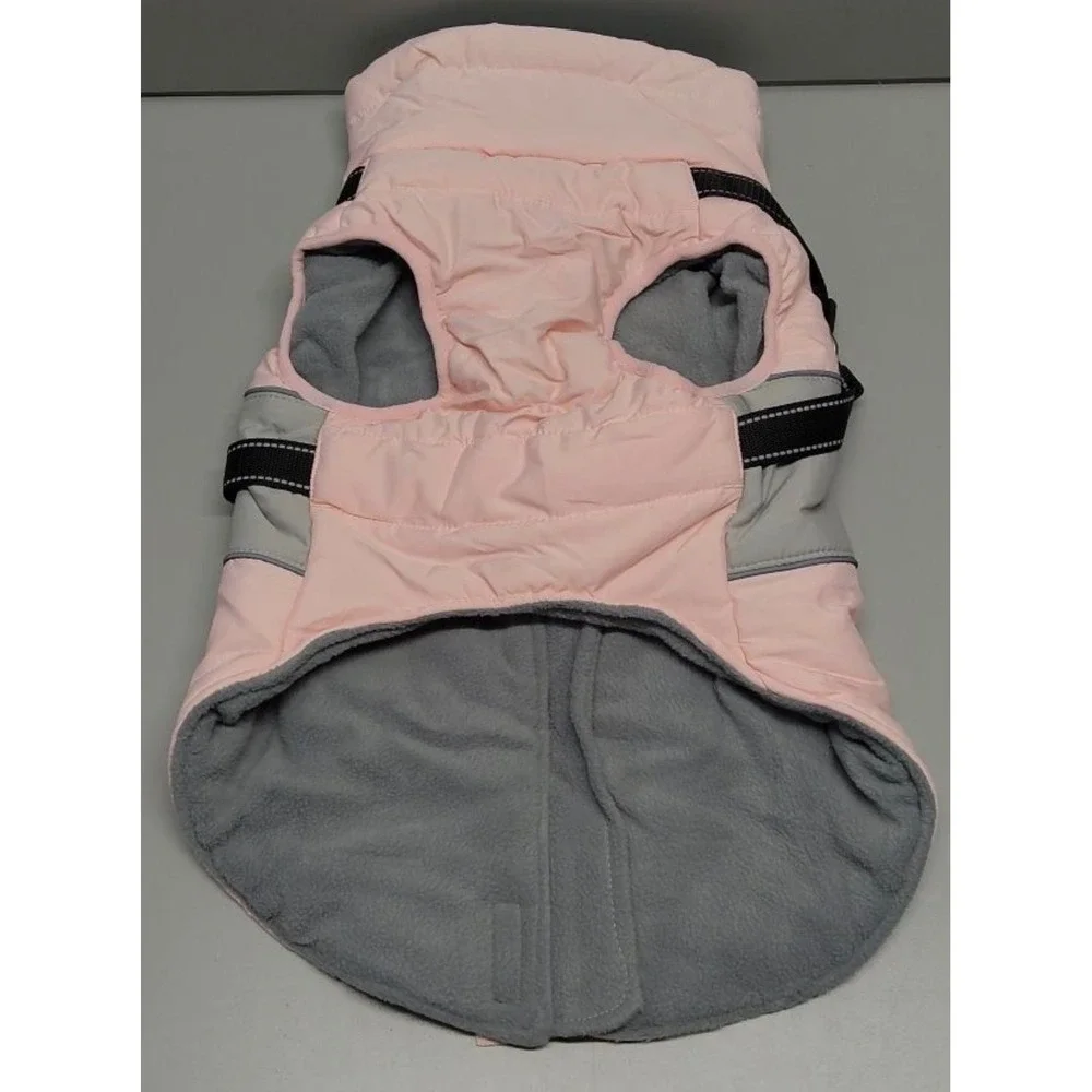 AOFITEE Dog Winter Coat Waterproof Pink Snow Jacket with Harness Large‎